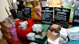 Some of the vegan soaps available at the Lush store on the Pearl Street Mall on Friday afternoon October 8, 2010. 