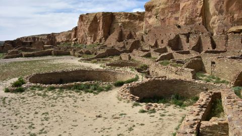 The ruins of Pueblo Bonito house built by Ancient Puebloan People is seen at Chaco Culture National Historical Park on May 20, 2015. (Mladen Antonov/AFP via Getty Images)