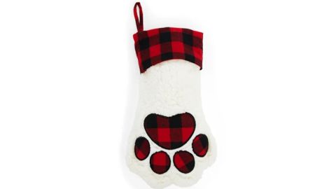 Merry Makings Paw Buffalo Check Stocking for Pets 