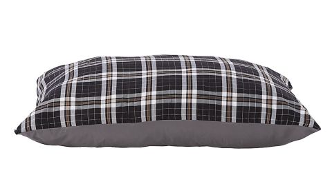 Top Paw Black Plaid Pillow Dog Bed 