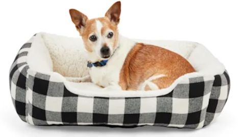 Merry Makings Black Buffalo Check Me Pet Bed , Throw & Toy Gift Set 