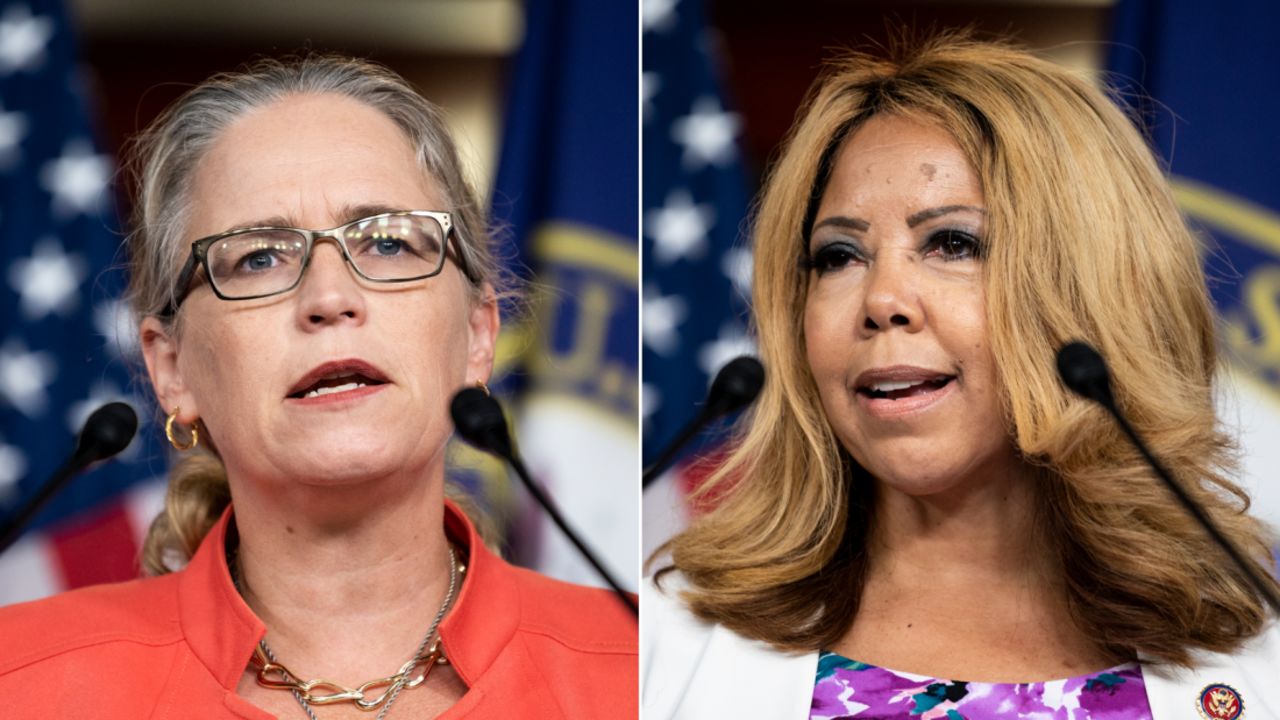 At right, Rep. Lucy McBath announced Monday that she would run for a new district in the Atlanta suburbs against fellow Democrat Rep. Carolyn Bourdeaux, pictured at right. 