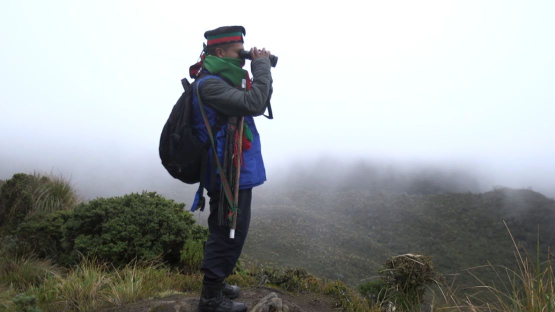 Armed only with sticks and machetes, indigenous guards patrol for guerrillas and paramilitary groups. 