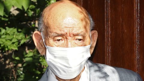 Former South Korean President Chun Doo-hwan leaves for a court hearing in Seoul on August 9, 2021.