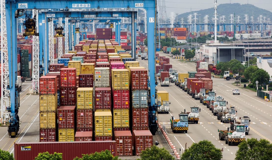 Ningbo-Zhoushan Port as seen in August. Experts worry that a lack of shipping data out of China could strain the global supply chain.