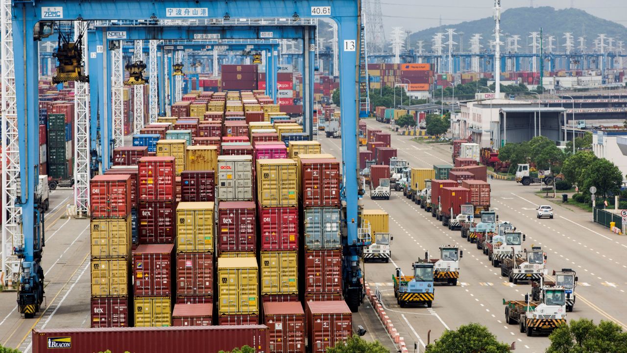 Ningbo-Zhoushan Port as seen in August. Experts worry that a lack of shipping data out of China could strain the global supply chain.