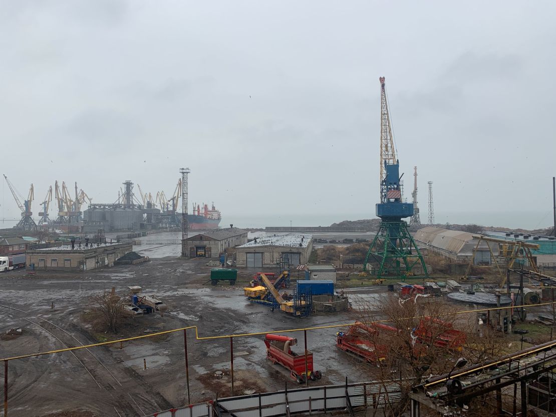 The Berdyansk port area, where the new quays and modern facilities for naval vessels will soon be constructed.