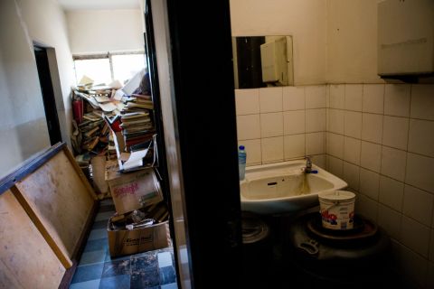 Before Book Bunk restored the building, there was little running water and the bathrooms did not function at the Eastlands Library in Nairobi's Makadara neighborhood.