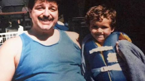 Tom DeBlass with his father, Tom DeBlass Sr.