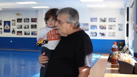 Tom DeBlass Sr. with his grandson