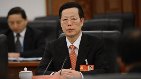 Former Chinese Vice Premier Zhang Gaoli (seen here in 2012) was publicly accused by Peng of coercing her into sex at his home three years ago.