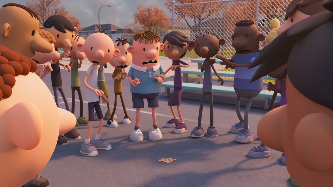 A scene from animated film "Diary of a Wimpy Kid" is shown.