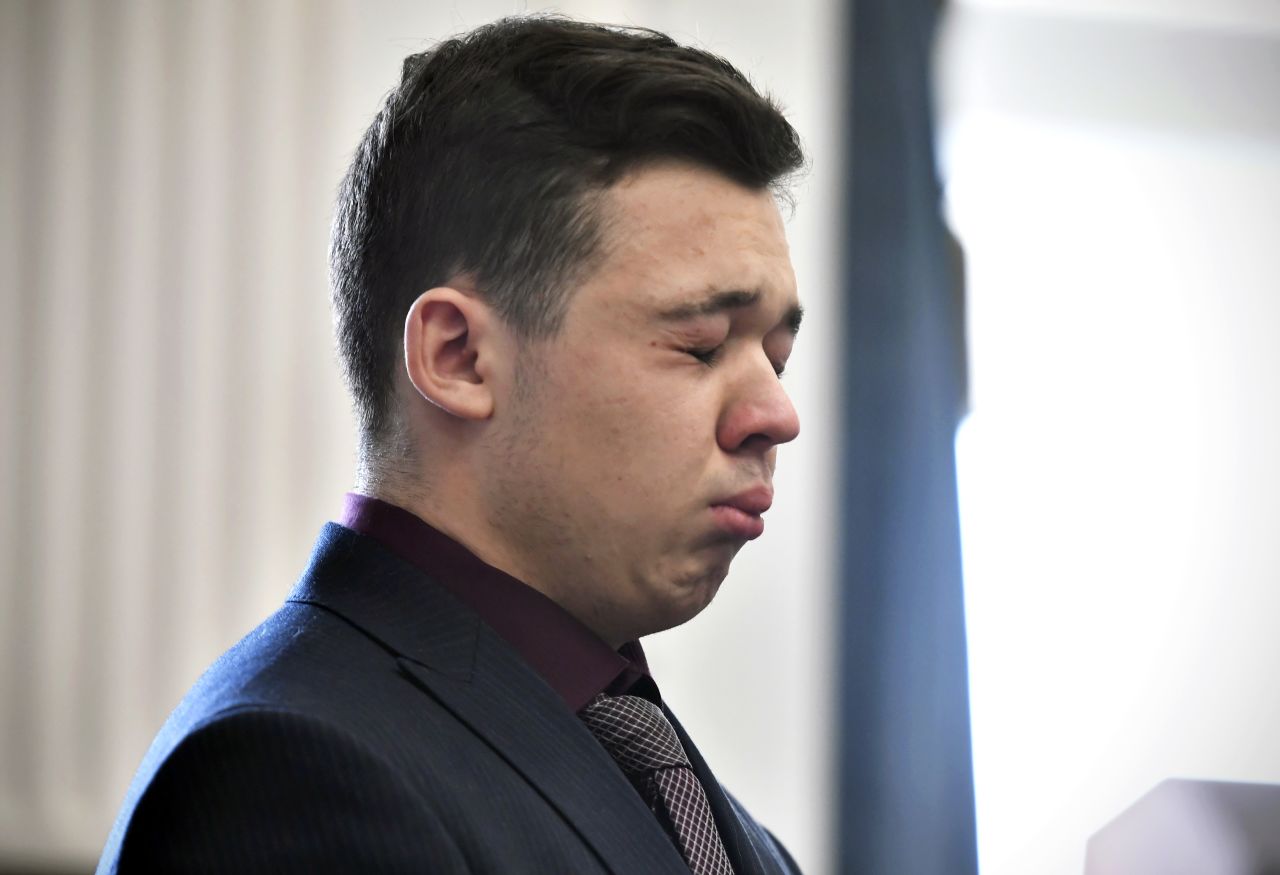 Kyle Rittenhouse closes his eyes and cries after he was <a href="https://www.cnn.com/2021/11/19/us/kyle-rittenhouse-trial-friday/index.html" target="_blank">acquitted of all the charges against him</a> on Friday, November 19. Rittenhouse, 18, killed two people and shot another during unrest in Kenosha, Wisconsin, last summer. In the end, jurors agreed with Rittenhouse's testimony that he feared for his life and acted in self-defense.