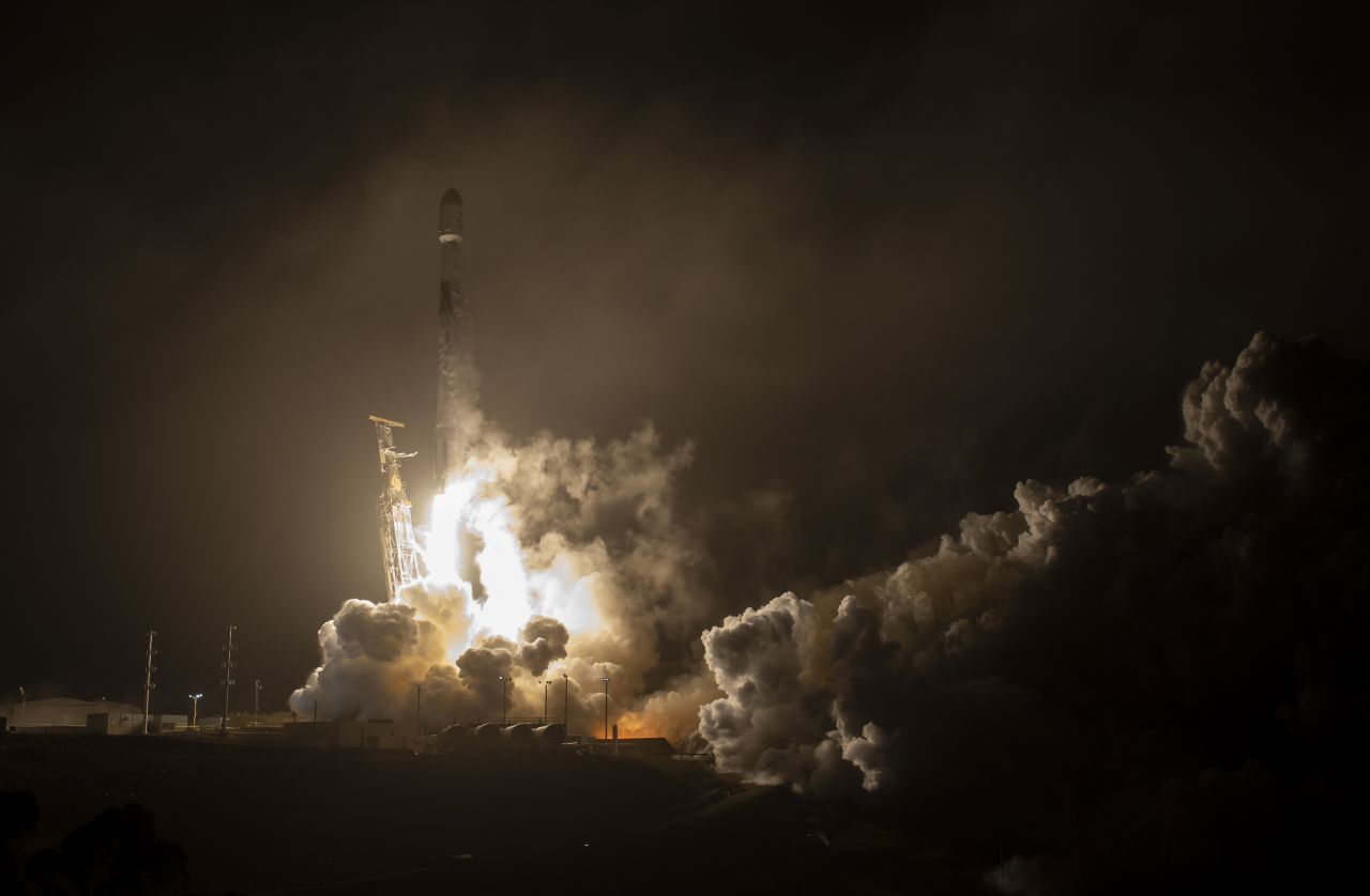 A SpaceX rocket launches a NASA spacecraft from the Vandenberg Space Force Base in California on Tuesday, November 23. The spacecraft is supposed to <a href="https://www.cnn.com/2021/11/24/world/nasa-dart-asteroid-mission-launch-scn/index.html" target="_blank">deliberately crash into an asteroid</a> next year, testing the capabilities of asteroid deflection technology.