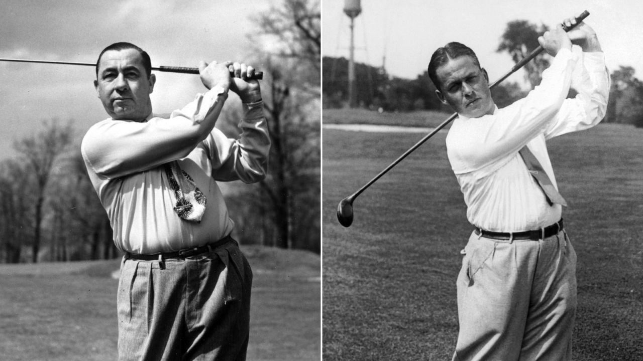 Walter Hagen (left) and Bobby Jones (right) were two of golf's earliest stars. Hagen won 11 majors between 1914 and 1919 -- the third most in golf's history -- while Jones won seven. The two often did battle on the course, including numerous exhibition matches.