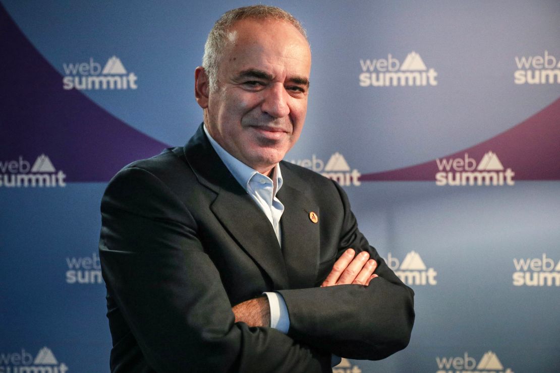 Russian chess grandmaster Garry Kasparov in Lisbon on November 3.