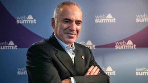 Russian chess grandmaster Garry Kasparov in Lisbon on November 3.