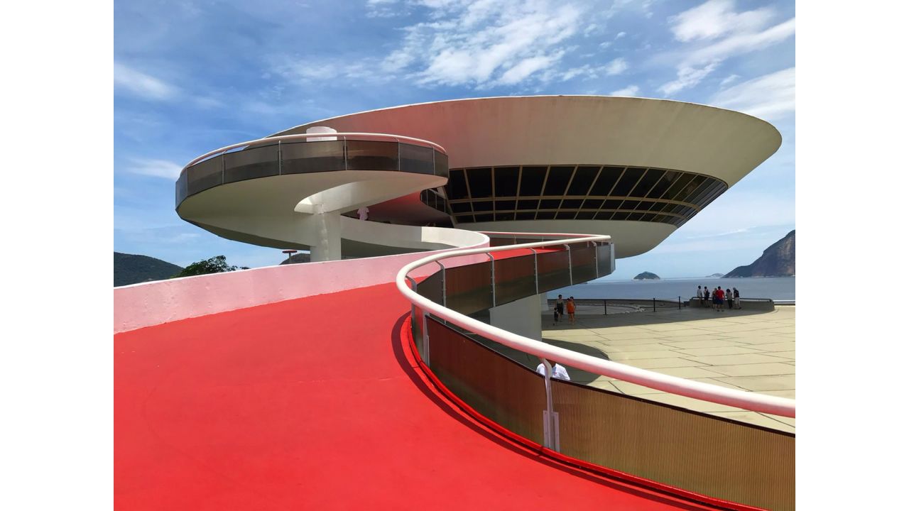 <strong>Niterói Contemporary Art Museum, Brazil:</strong> Oscar Niemeyer's architectural marvel is a popular tourist attraction in Rio de Janeiro. This photo was taken by a photographer identified only as Alistair.