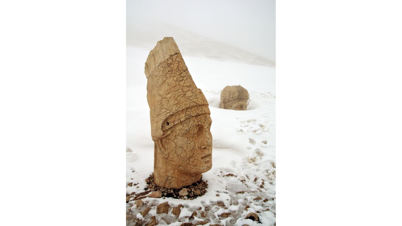 <strong>Mount Nemrut, Turkey:</strong> These ruins are what's left of the ​former Kingdom of Kommagene, headed by King Antiochus I Theos. Mehmet Masum Suer captured this dramatic photo of some of the statues there.