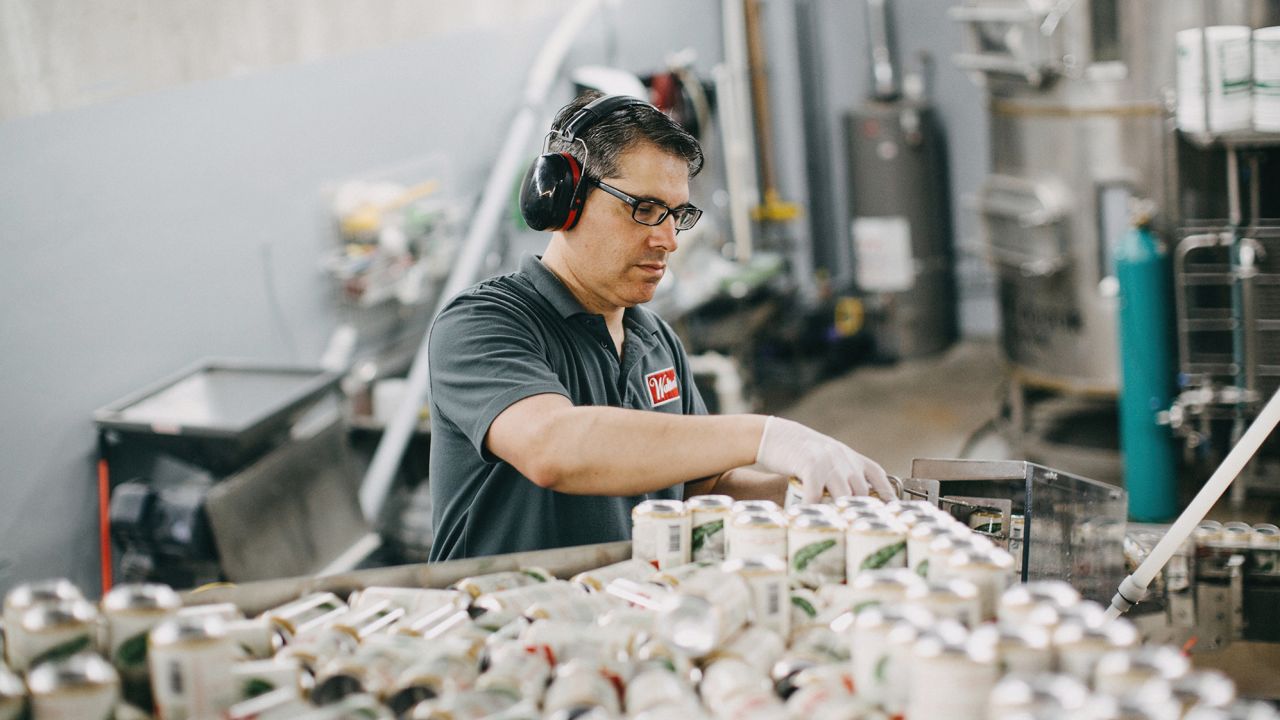 Walter Brewing Co., in Pueblo, Colorado, packages its beer in Ball Corp. cans. Co-owner Andy Sanchez said he's trying to determine how his brewery will be affected by higher purchase minimums.
