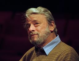 Stephen Sondheim onstage during an event at the Fairchild Theater, East Lansing, Michigan, February 12, 1997.