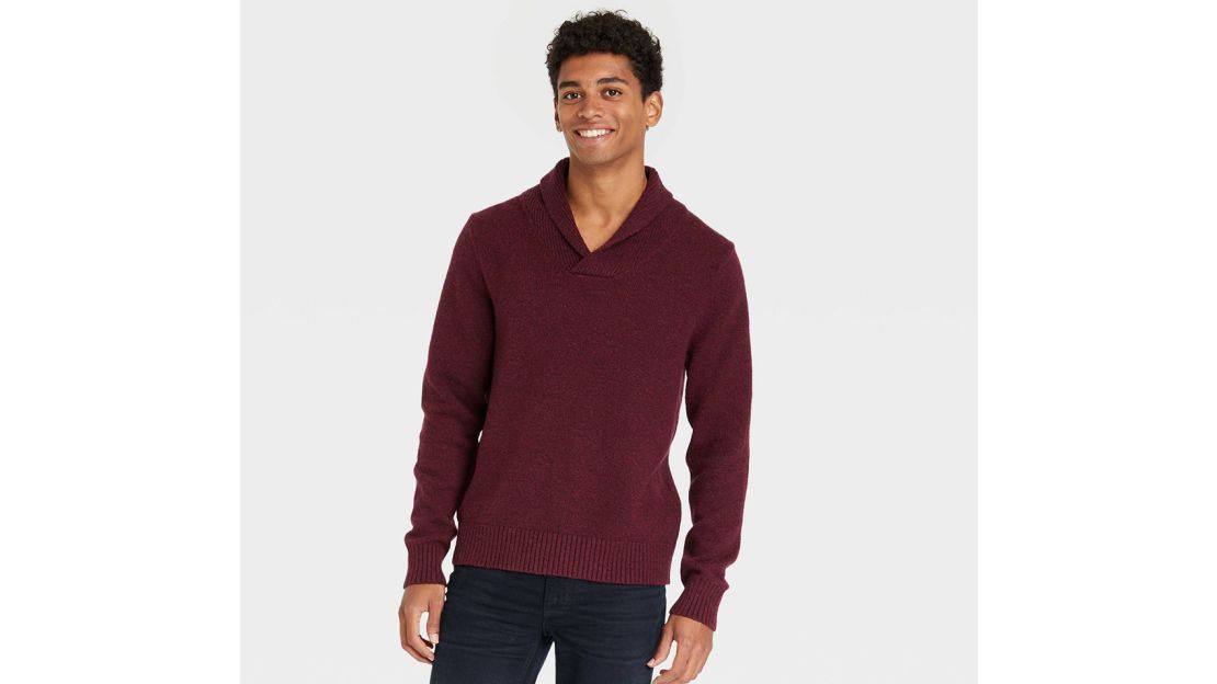 Goodfellow & Co Men’s Regular Fit Collared Pullover Sweater 