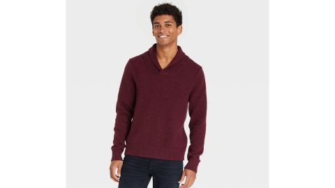 Goodfellow & Co Men’s Regular Fit Collared Pullover Sweater 