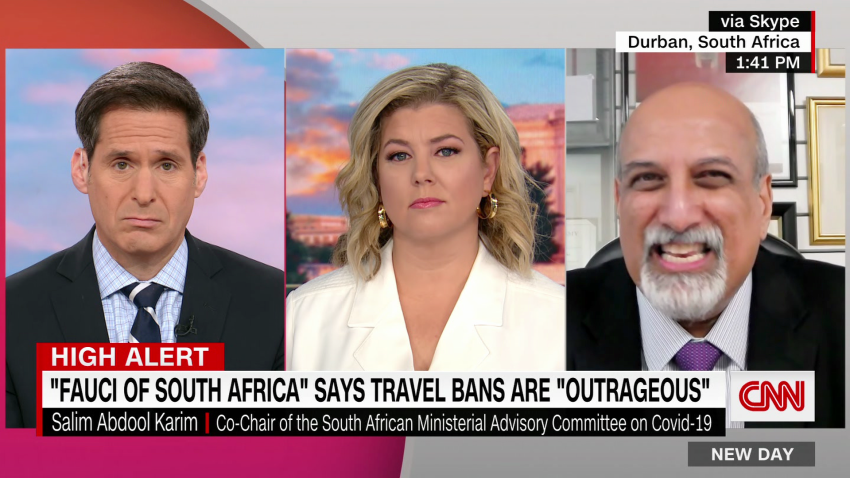 Salim Abdool Karim South Africa omicron variant covid-19 travel ban sot newday vpx_00011402.png