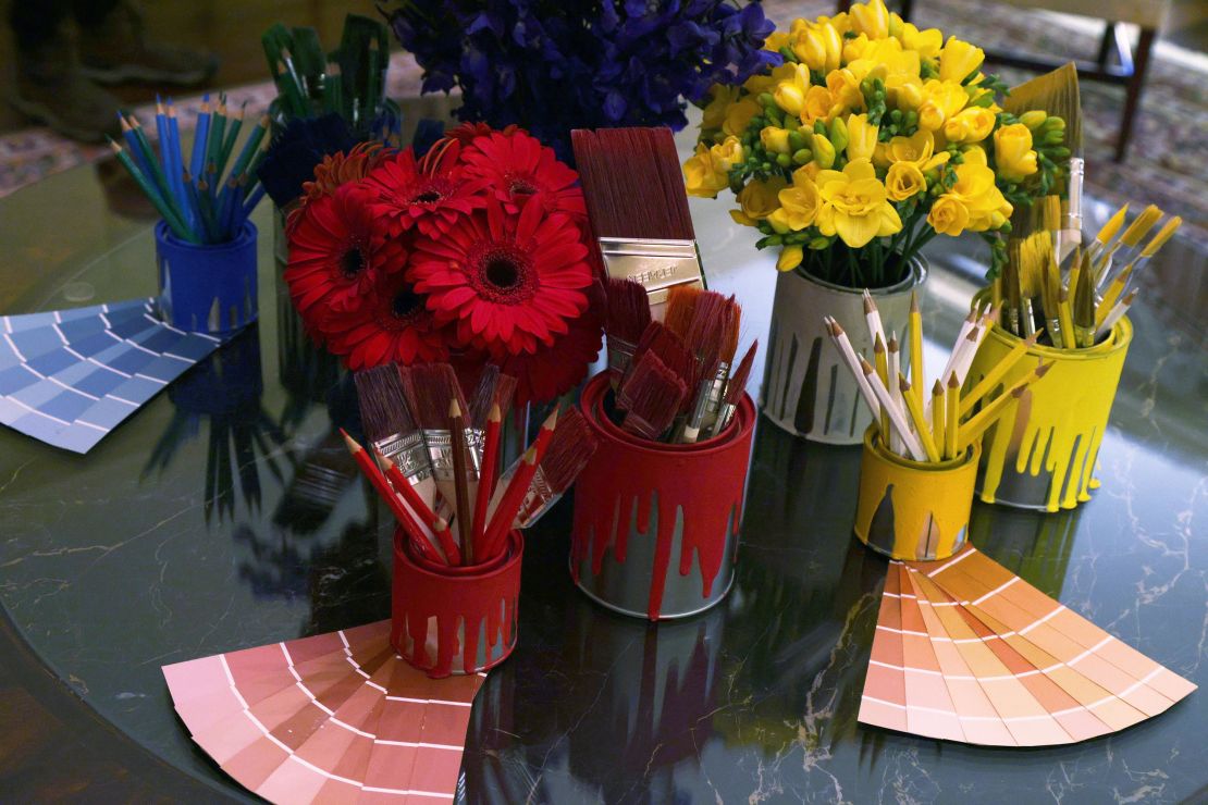 Holiday decorations are displayed in the Vermeil Room.