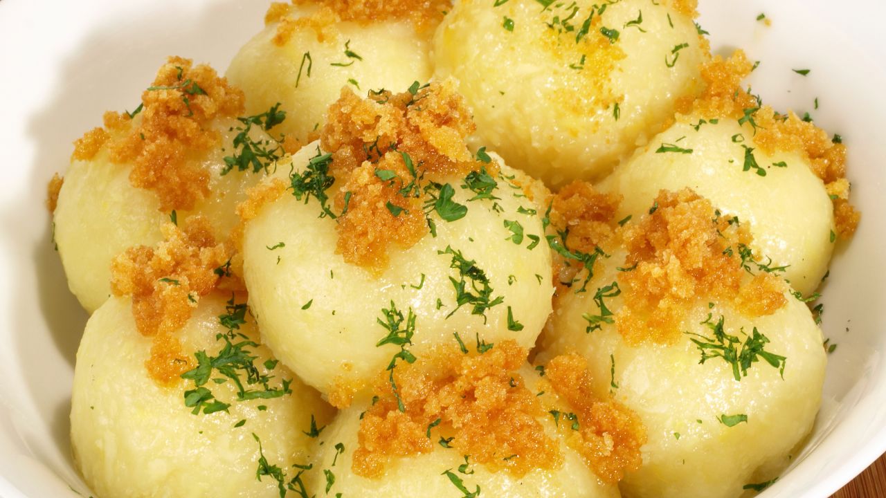 <strong>Potato parcels: </strong>Kartoffelknoedel are potato dumplings sometimes stuffed with bread. 