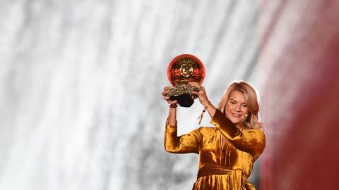 Ada Hegerberg won the inaugural Women's Ballon d'Or award in 2018.
