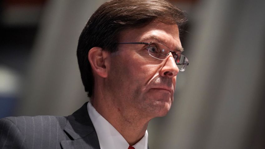 Defense Secretary Mark Esper arrives for a House Armed Services Committee hearing on July 9, 2020 in Washington, DC