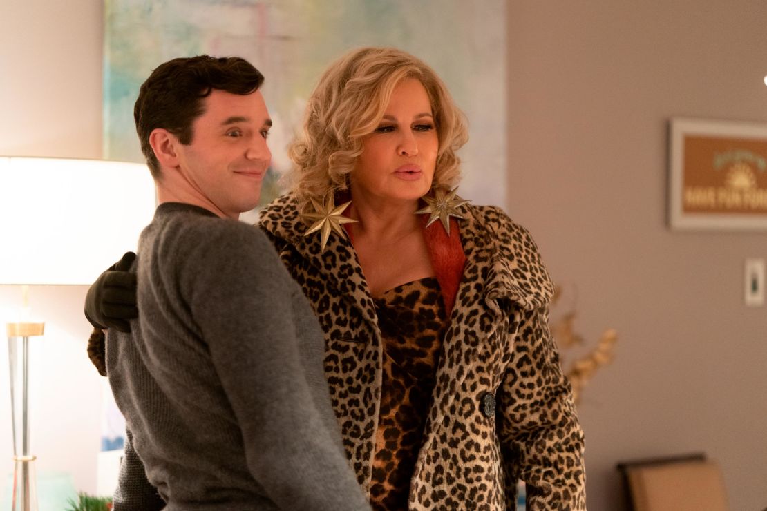 Peter with Aunt Sandy, played by Jennifer Coolidge