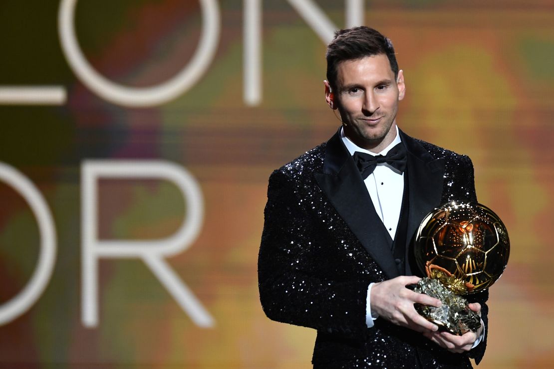 Lionel Messi was awarded with his record-extending seventh Ballon D'Or award during a ceremony in Paris.