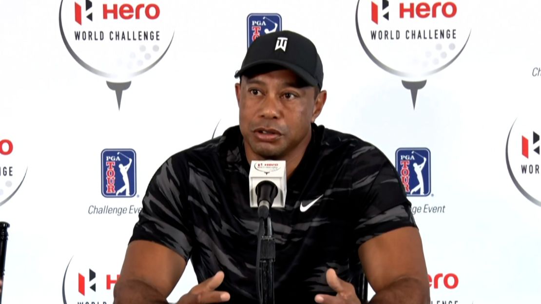 Tiger Woods said on Tuesday that he isn't sure when he's going to be able to play professionally again.