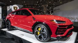 Authorities said Lee Price III used the proceeds of a PPP loan to purchase a Lamborghini SpA Urus sports utility vehicle, similar to this one, displayed during the 2019 New York International Auto Show in New York, U.S., on Thursday, April 18, 2019.