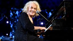 CLEVELAND, OHIO - OCTOBER 30:  Inductee Carole King performs onstage during the 36th Annual Rock & Roll Hall Of Fame Induction Ceremony at Rocket Mortgage Fieldhouse on October 30, 2021 in Cleveland, Ohio. (Photo by Kevin Mazur/Getty Images for The Rock and Roll Hall of Fame )