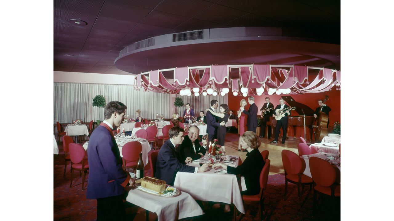 <strong>Cafe Le Voltaire:</strong> There were several bars and restaurants in the InterContinental Geneva Hotel, opened in 1964, including Cafe Le Voltaire, pictured. The hotel is still open and operates as InterContinental today.