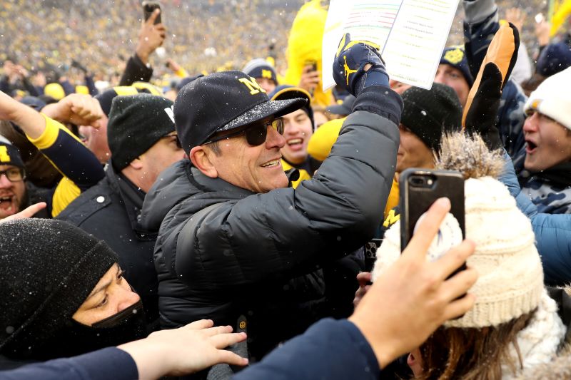 Michigan Football Coach Jim Harbaugh Says He Will Gift His Bonus To ...