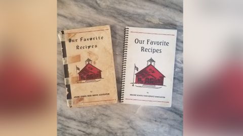 The original copy of the cookbook, on the left, has now been reprinted by its original publisher.
