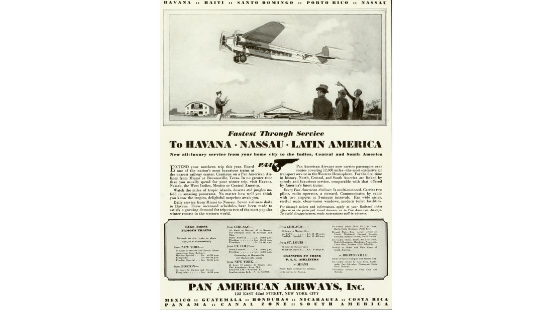 <strong>Early routes:</strong> Pan Am started out by operating passenger and mail flights between Key West, Florida, and Havana, Cuba.