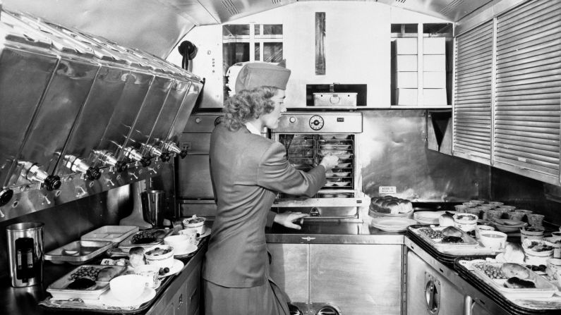 <strong>Galley:</strong> This is what the galley of a Pan Am Clipper looked like in 1948. 
