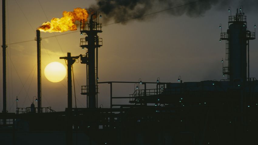 An oil refinery at sunset in Qatar in May 2020.