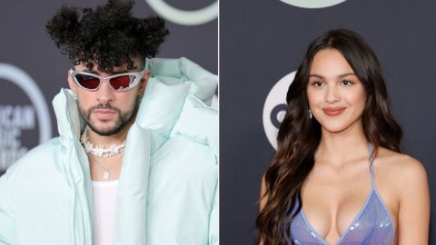Bad Bunny (left) is the top streamed artist globally for the second year in the row, while Olivia Rodrigo (right) had two of the most streamed songs globally and the most streamed album, according to Spotify's 2021 Wrapped.