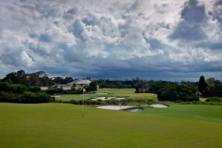 A general view of the Royal Melbourne Golf Club in Black Rock, Melbourne, Australia. Tiger Woods and Ernie Els both praised the course's natural setup, with dry and vast areas of the rough and fairways that have forgone water. 