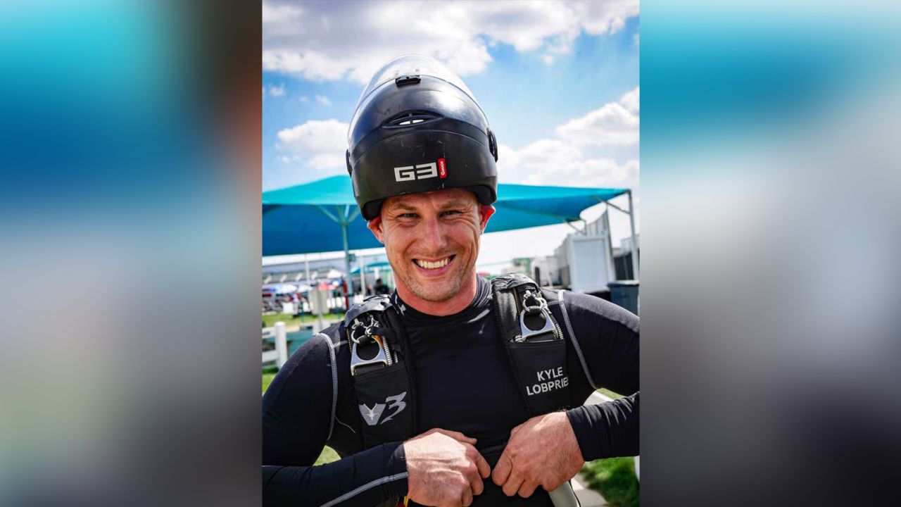 Speed skydiver Kyle Lobpries compares the experience to Star Wars' jumping into hyperspace.
