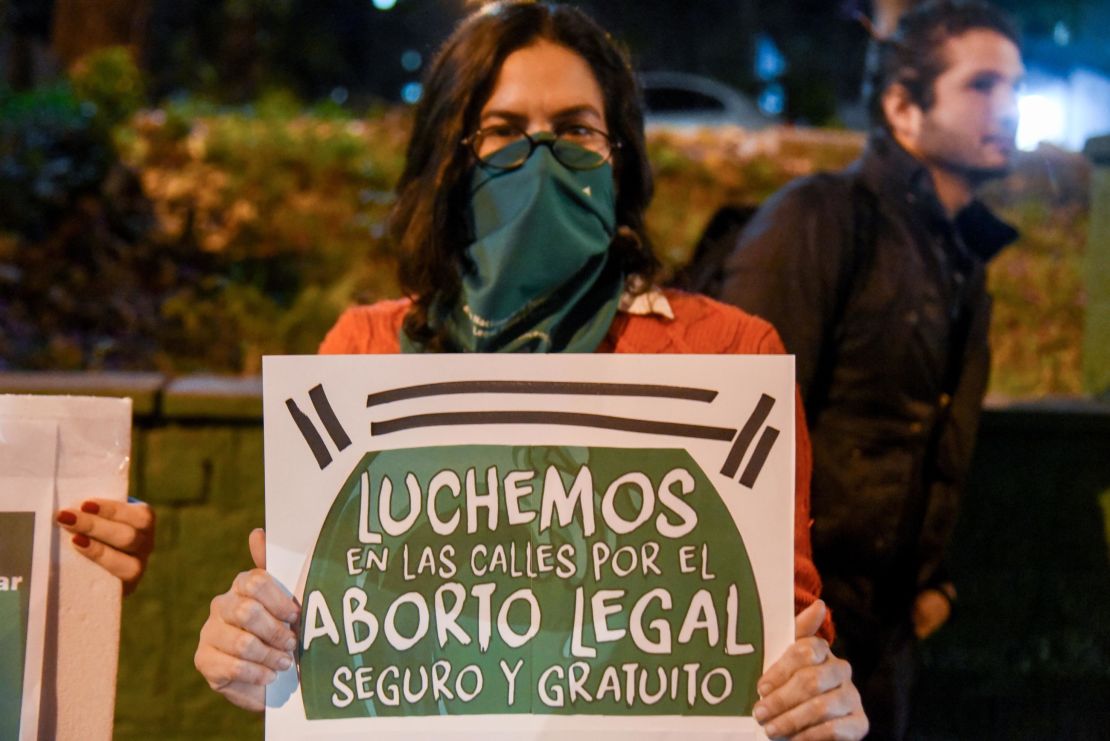 Abortion rights activists demonstrate in Asuncion, Paraguay in 2018.