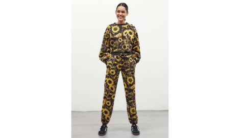 Twenty Montreal Sunflower Cropped Sweatshirt and Jogger Pant