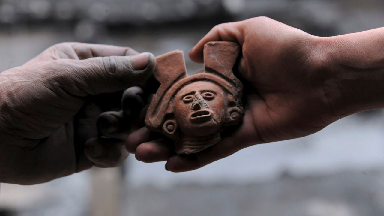 This figure was found at the plot in downtown Mexico City.