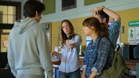 Siân Heder (center) worked closely with deaf collaborators before, during and after filming "CODA."